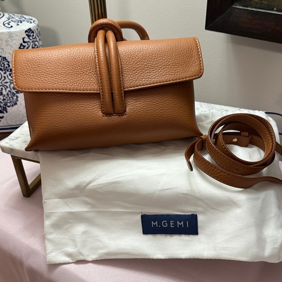 M. Gemi Handbags - M. Gemi Tan Leather Francesca Convertible Crossbody NWOT